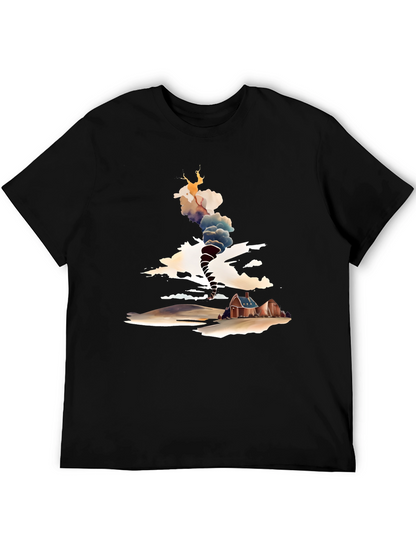 Tornado House Graphic Tee - Weather Inspired Design