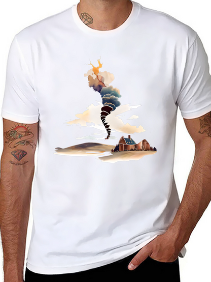 Tornado House Graphic Tee - Weather Inspired Design