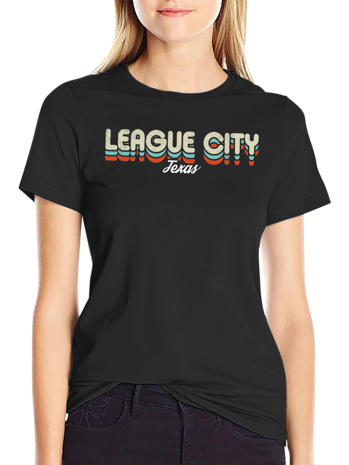 League City Texas Retro T-Shirt