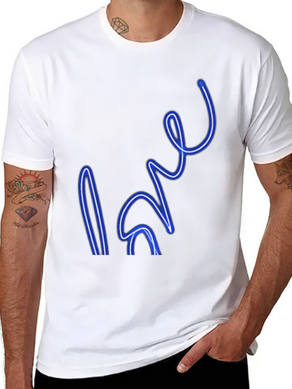 Neon Love Graphic Black T-Shirt