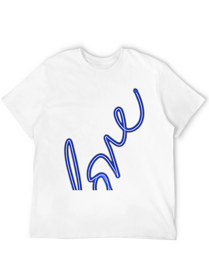 Neon Love Graphic Black T-Shirt