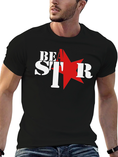 Be A Star Graphic T-Shirt - Black Cotton Tee