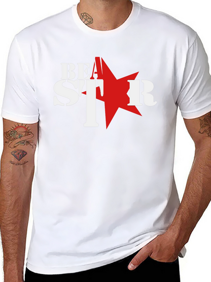 Be A Star Graphic T-Shirt - Black Cotton Tee