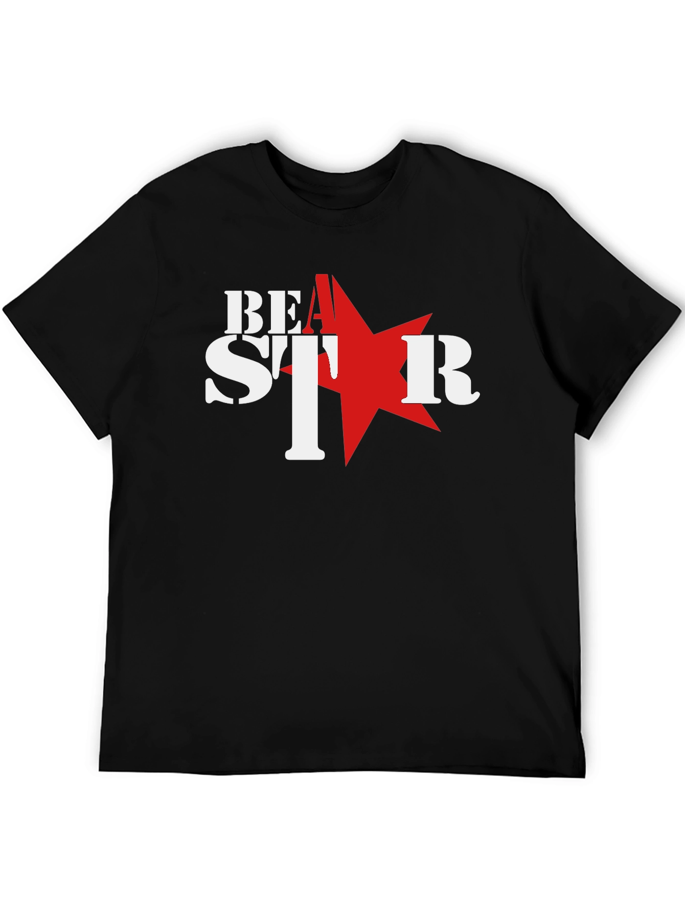 Be A Star Graphic T-Shirt - Black Cotton Tee
