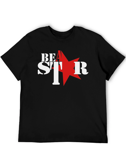 Be A Star Graphic T-Shirt - Black Cotton Tee