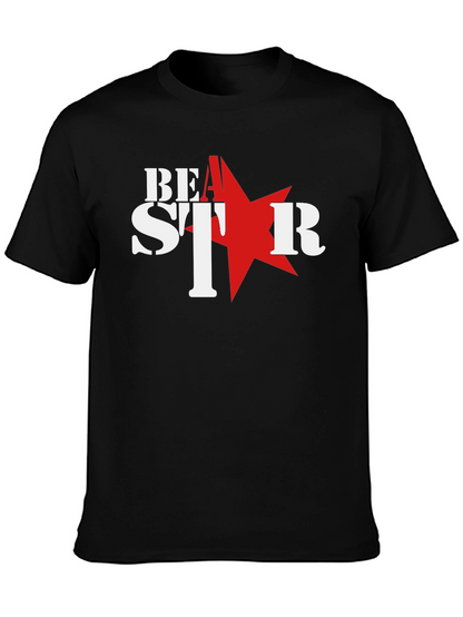 Be A Star Graphic T-Shirt - Black Cotton Tee