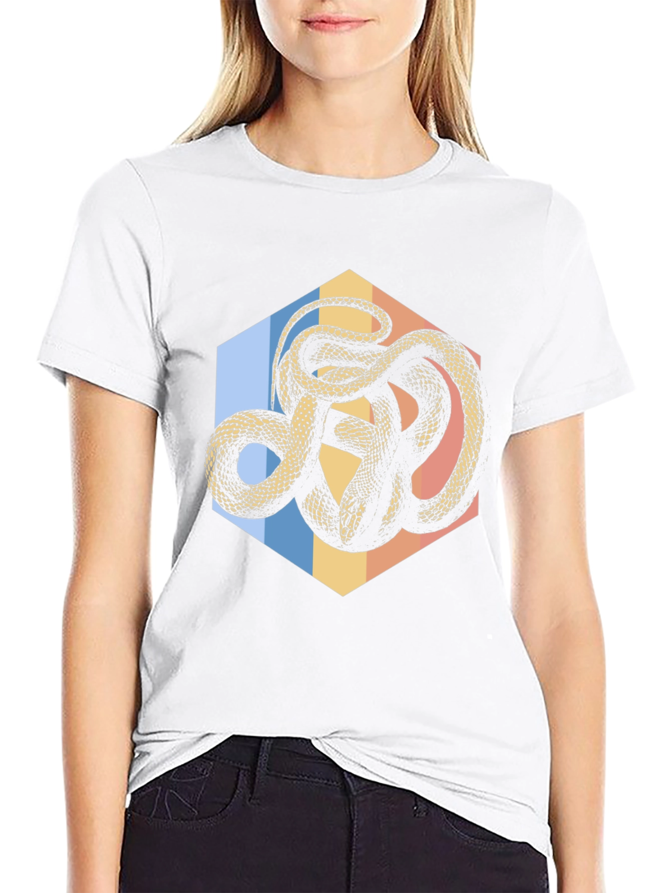 Snake Hexagon Graphic Tee