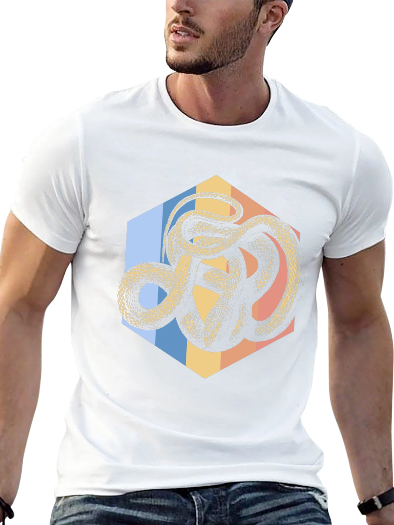 Snake Hexagon Graphic Tee