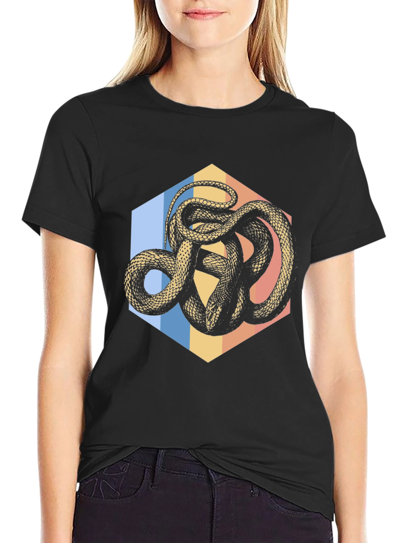 Snake Hexagon Graphic Tee