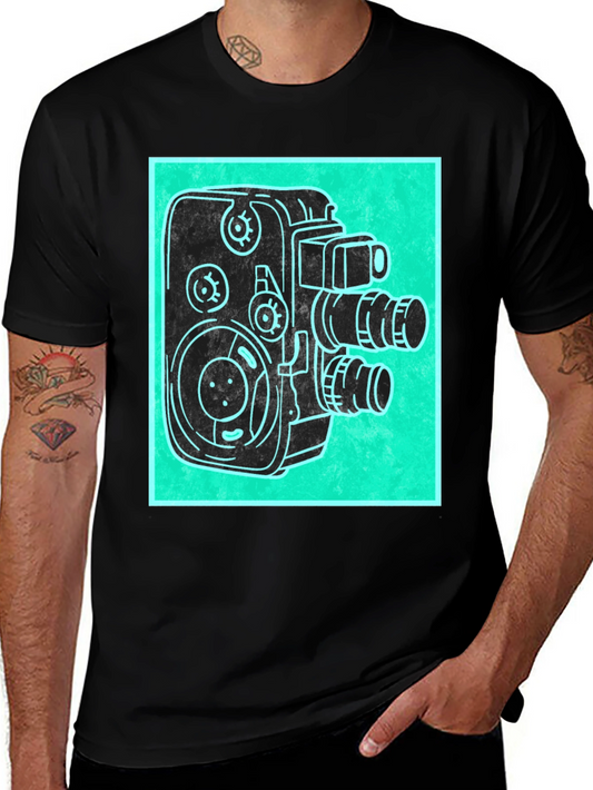 Retro Camera Graphic Tee - Vintage Style T-Shirt