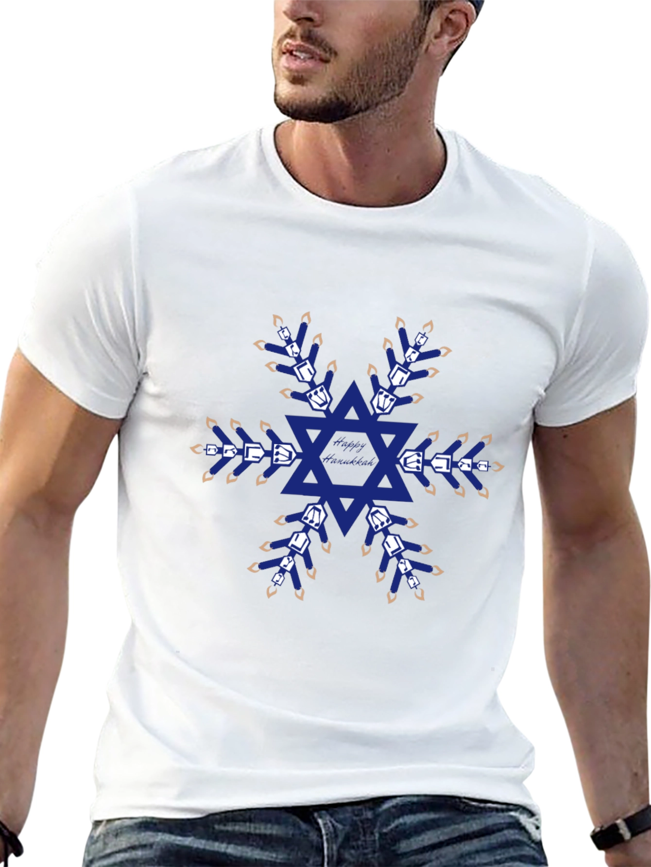 Festive Hanukkah Snowflake T-Shirt