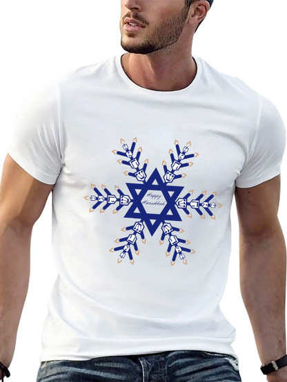 Festive Hanukkah Snowflake T-Shirt