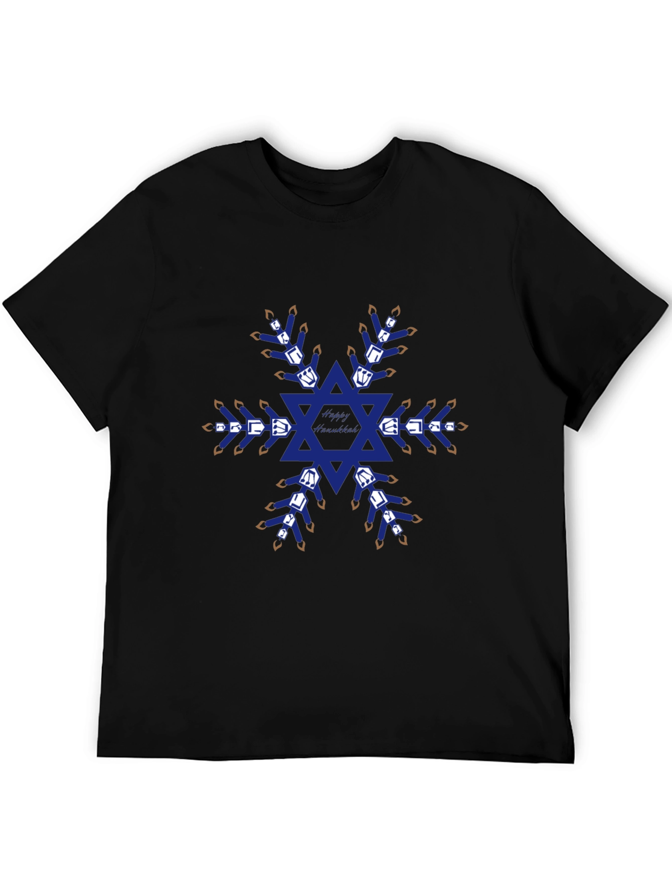 Festive Hanukkah Snowflake T-Shirt