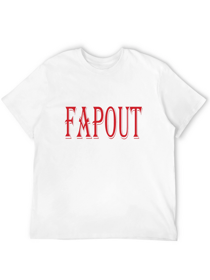 Fapout Graphic T-Shirt - Black Cotton Blend