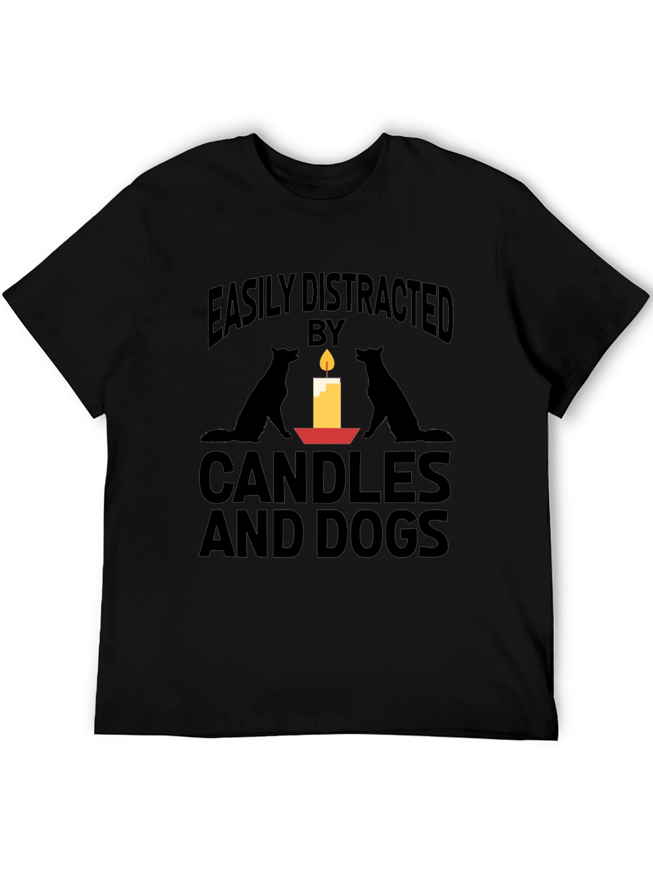 Easily Distracted By Candles And Dogs T-Shirt
