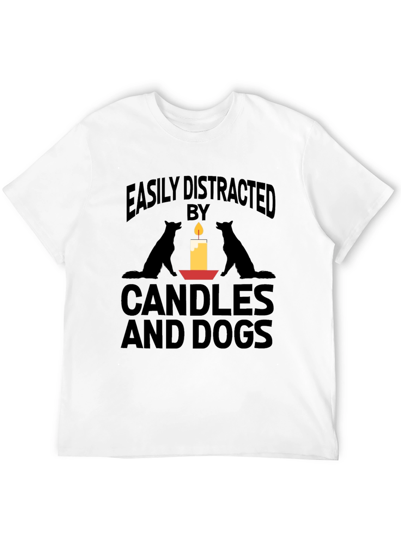 Easily Distracted By Candles And Dogs T-Shirt