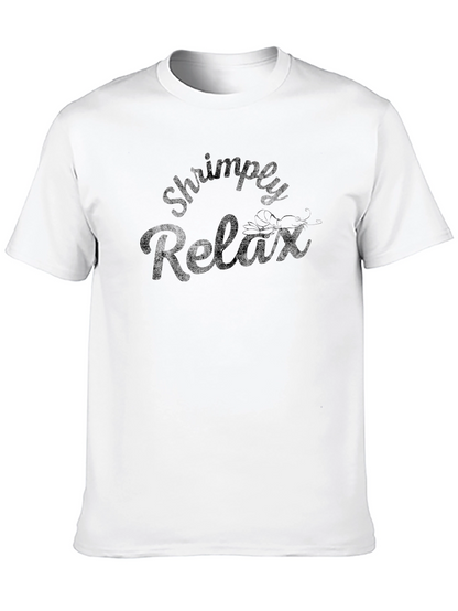 Shrimply Relax Mens Black T-Shirt