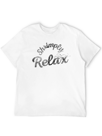 Shrimply Relax Mens Black T-Shirt