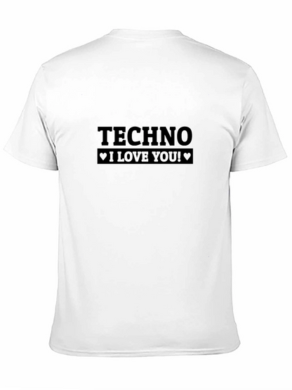 Techno I Love You Black T-Shirt