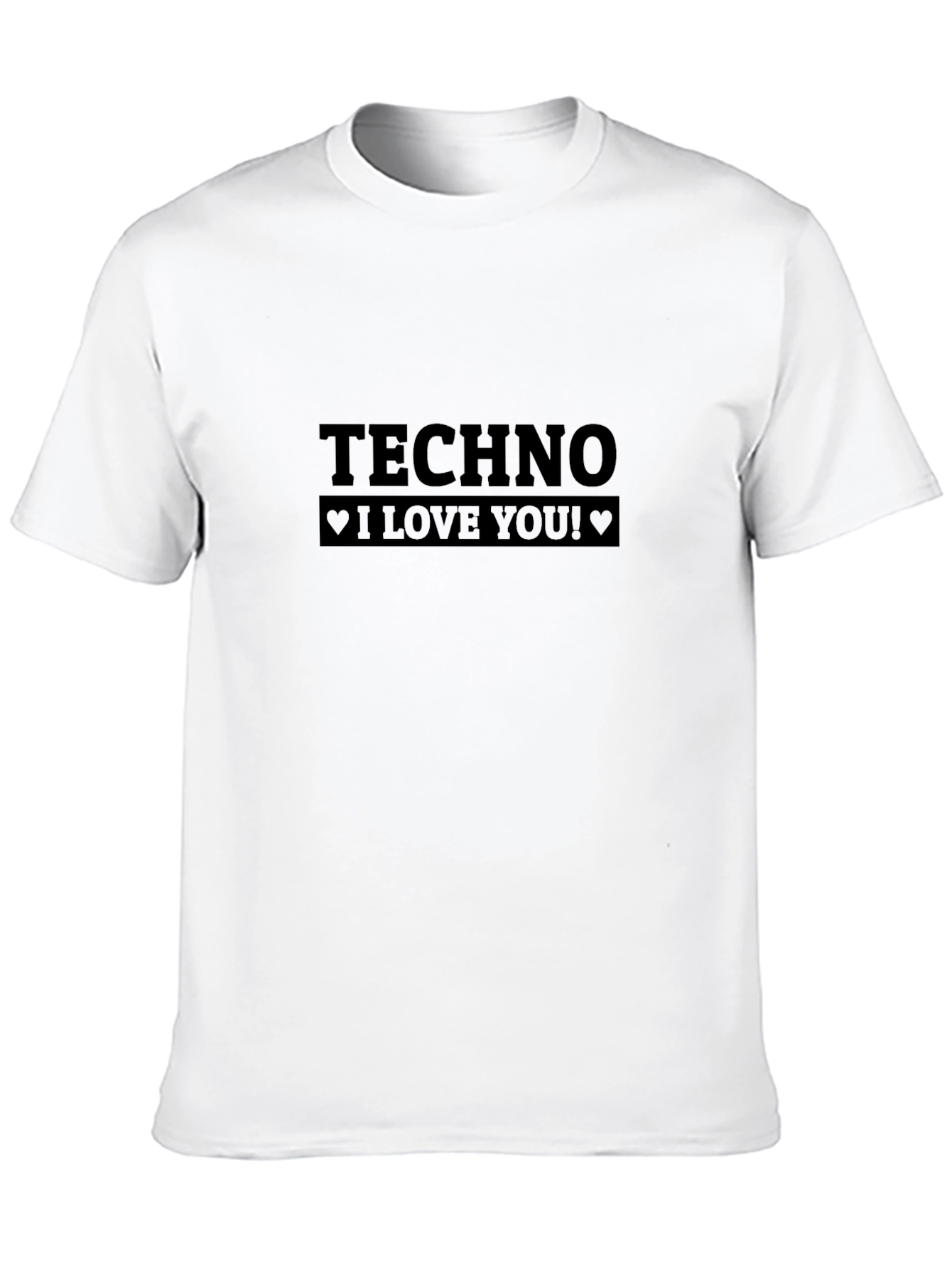 Techno I Love You Black T-Shirt