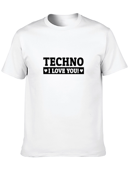 Techno I Love You Black T-Shirt