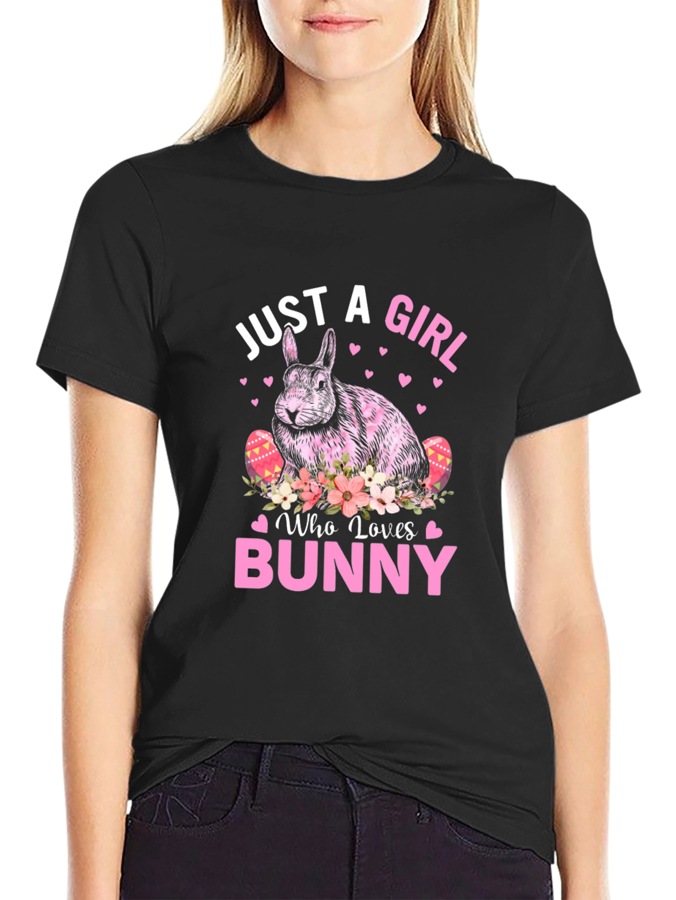 Just A Girl Who Loves Bunny Easter T-Shirt