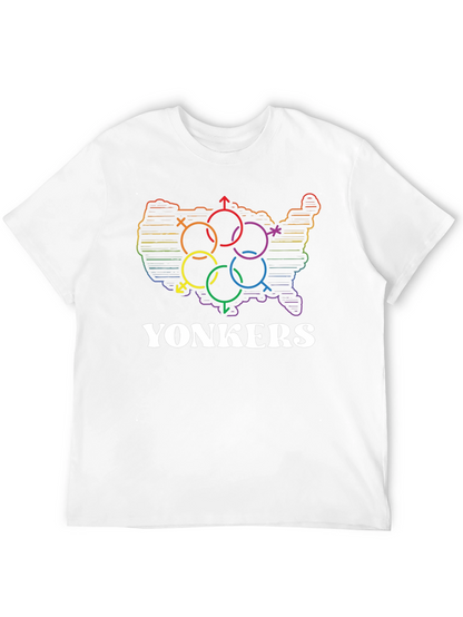 Yonkers LGBTQ+ Pride USA Map T-Shirt