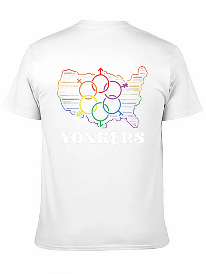 Yonkers LGBTQ+ Pride USA Map T-Shirt