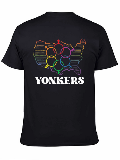 Yonkers LGBTQ+ Pride USA Map T-Shirt