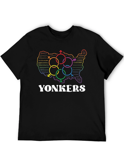Yonkers LGBTQ+ Pride USA Map T-Shirt