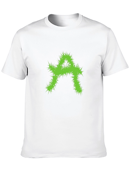 Edgy Green A Graphic Black T-Shirt