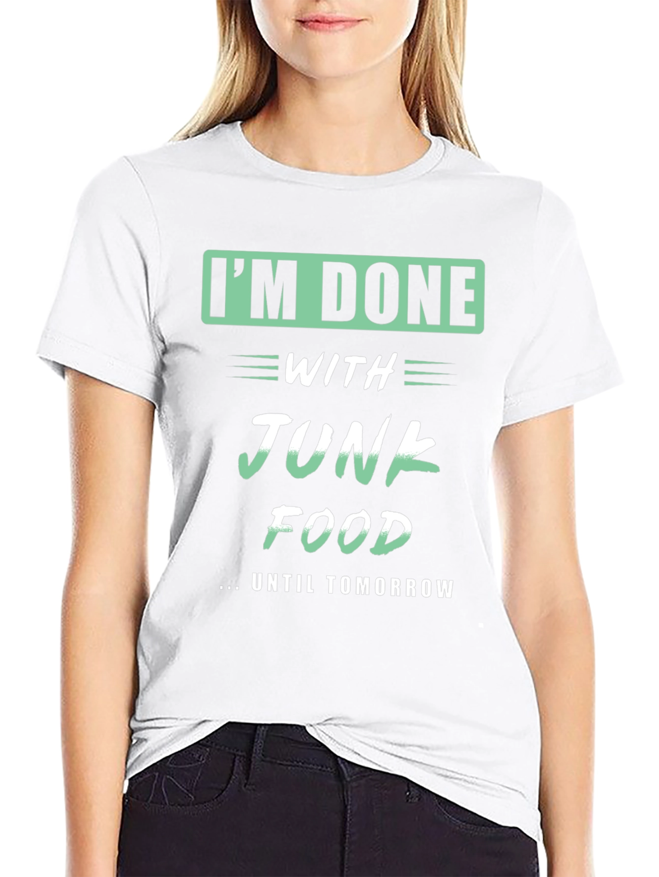 Funny Im Done with Junk Food T-Shirt