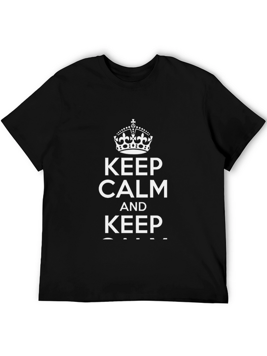 Keep Calm T-Shirt - Mens Short Sleeve Crew Neck