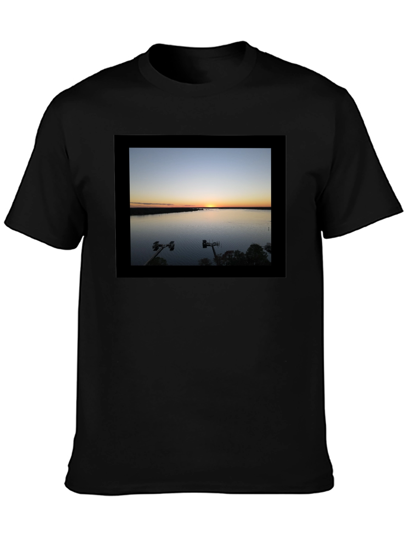 Sunset Lake Graphic Tee - Black