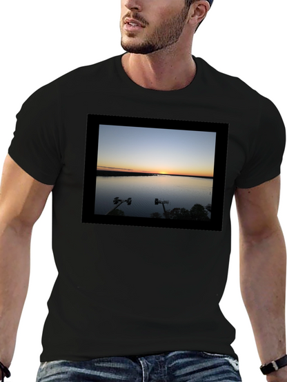 Sunset Lake Graphic Tee - Black