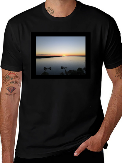 Sunset Lake Graphic Tee - Black