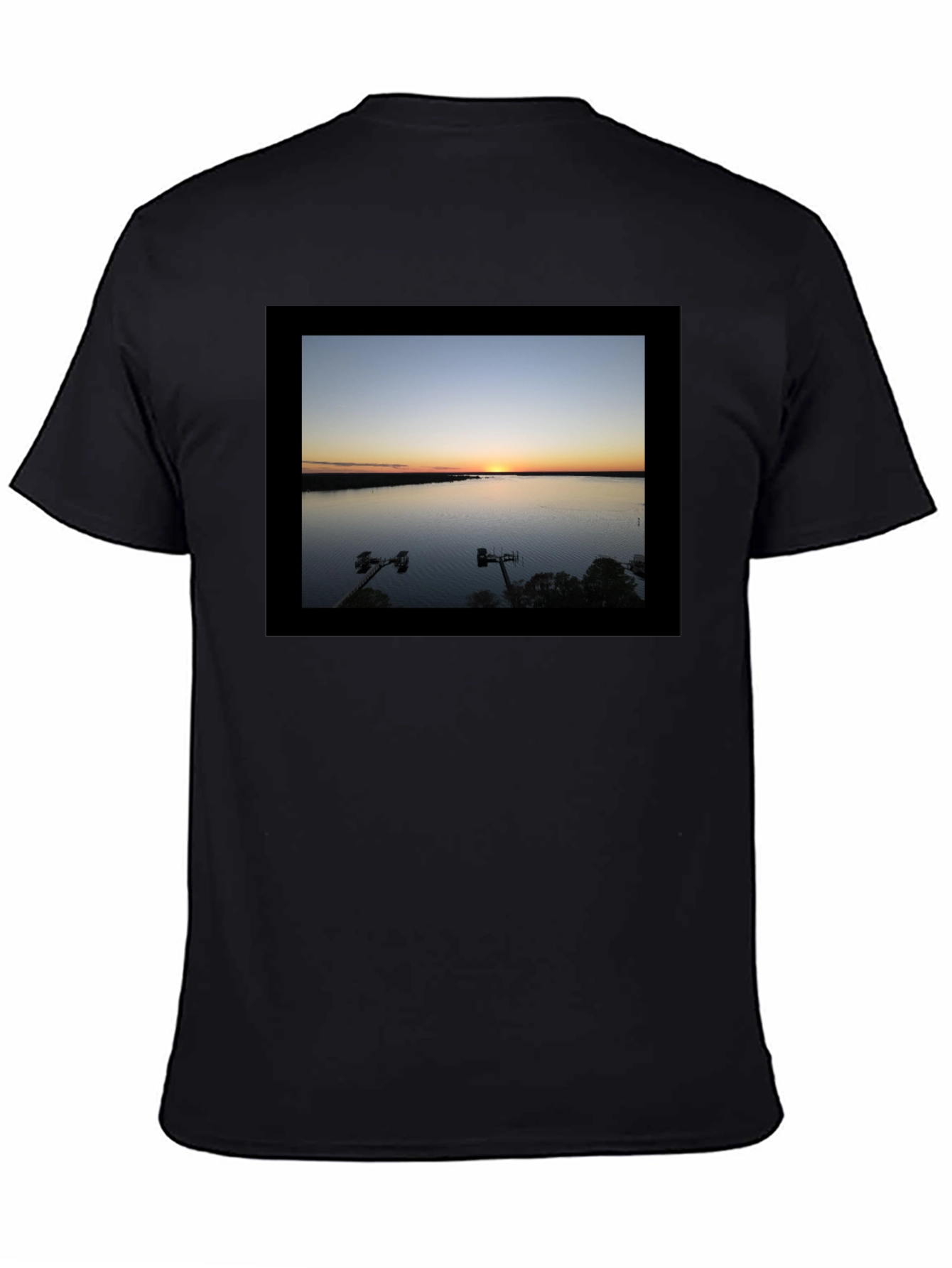 Sunset Lake Graphic Tee - Black