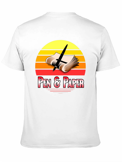 Pen and Paper Graphic Tee Retro Design