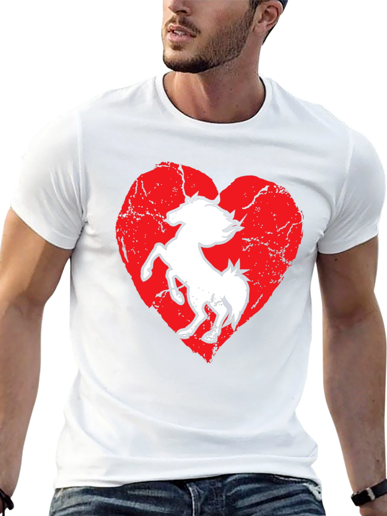 Horse Heart T-Shirt - Black Graphic Tee