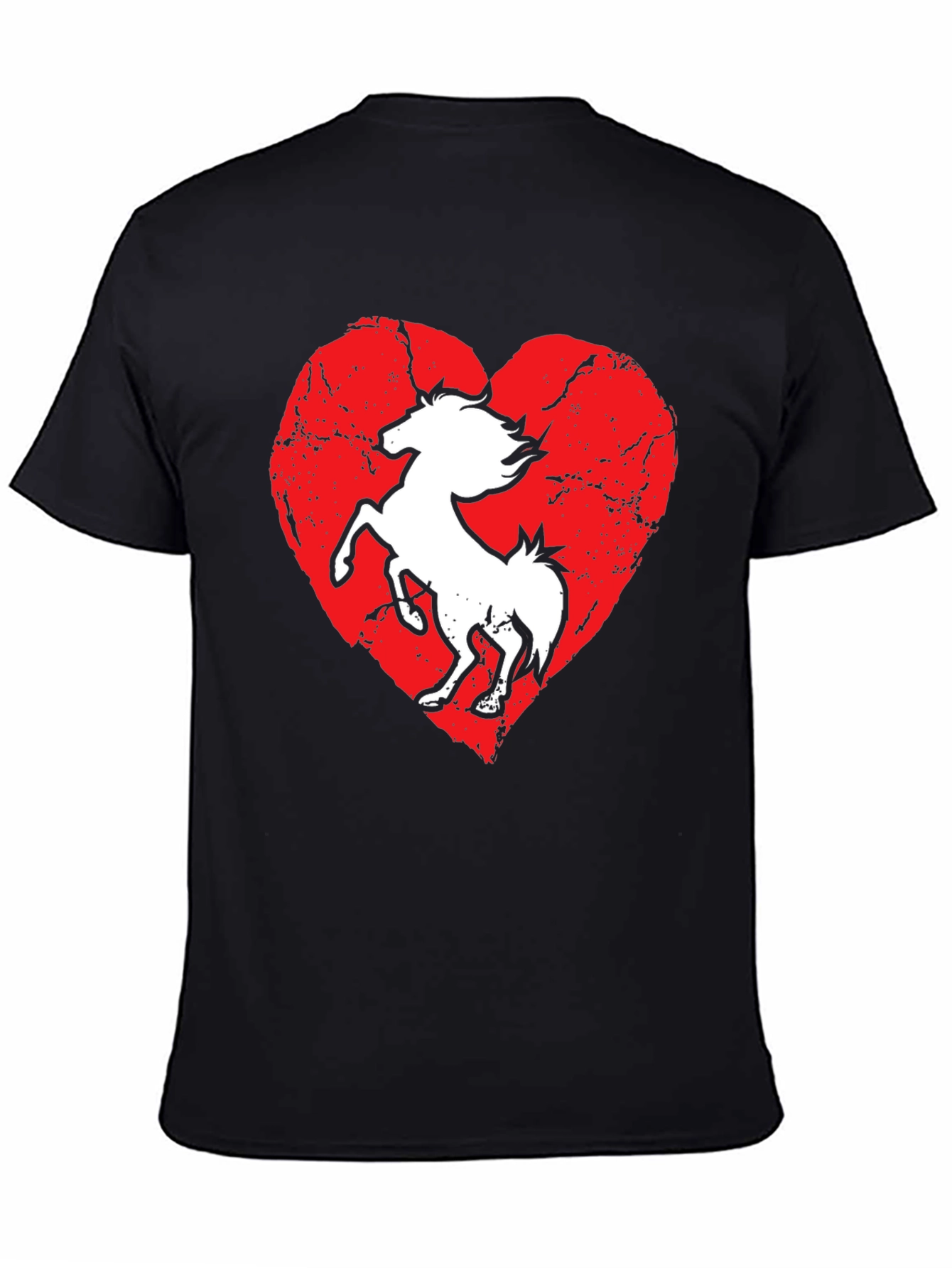 Horse Heart T-Shirt - Black Graphic Tee