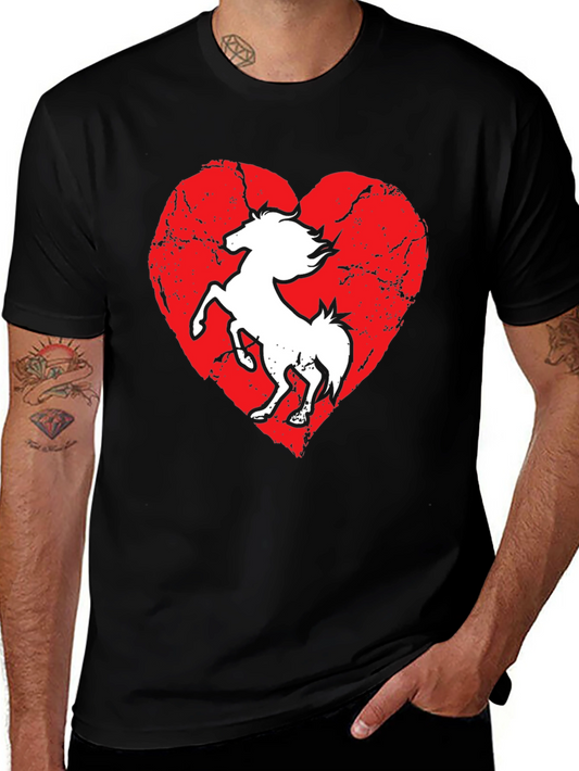Horse Heart T-Shirt - Black Graphic Tee