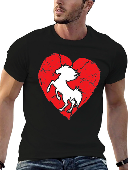 Horse Heart T-Shirt - Black Graphic Tee