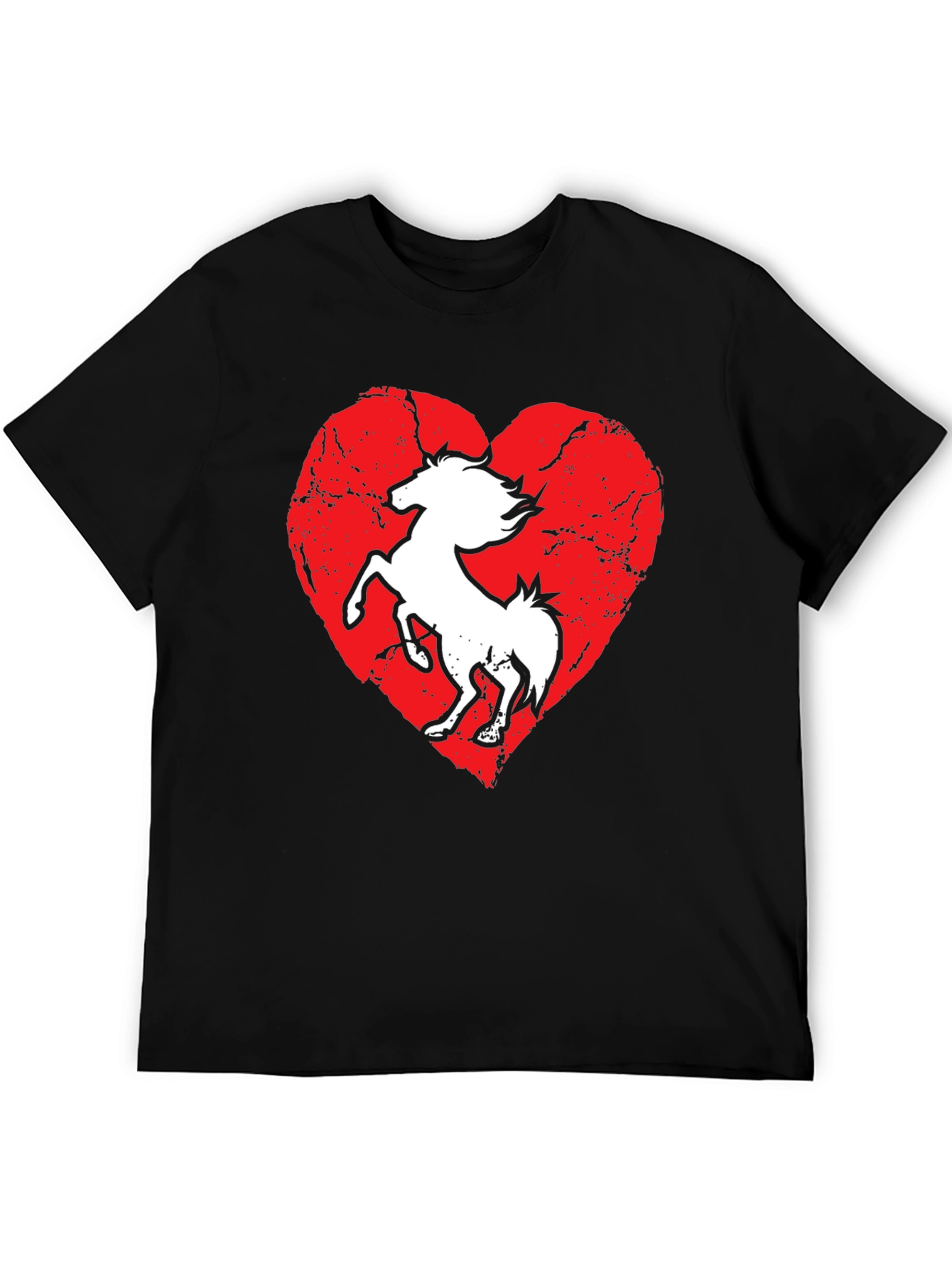 Horse Heart T-Shirt - Black Graphic Tee
