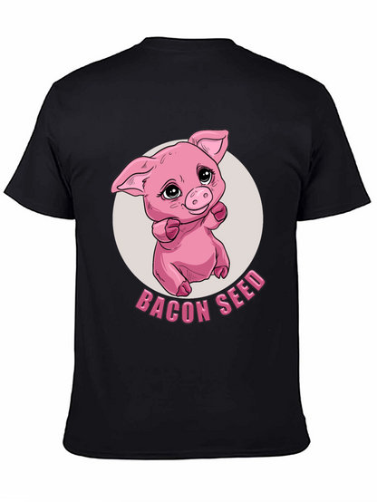 Bacon Seed Pig Graphic Tee - Black