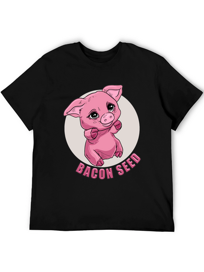 Bacon Seed Pig Graphic Tee - Black