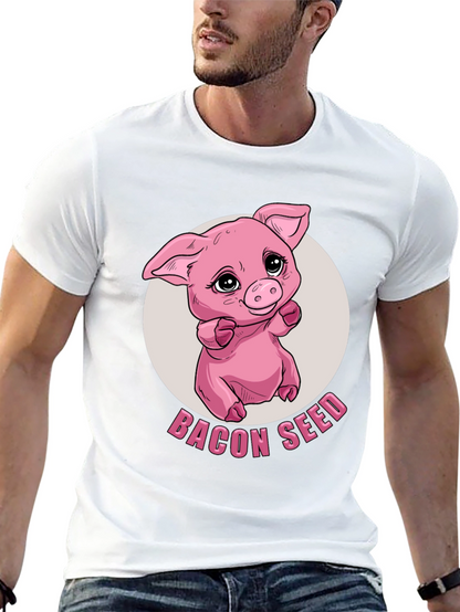 Bacon Seed Pig Graphic Tee - Black