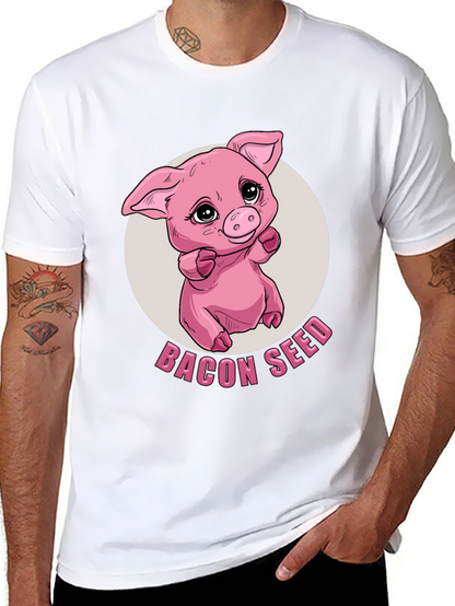 Bacon Seed Pig Graphic Tee - Black