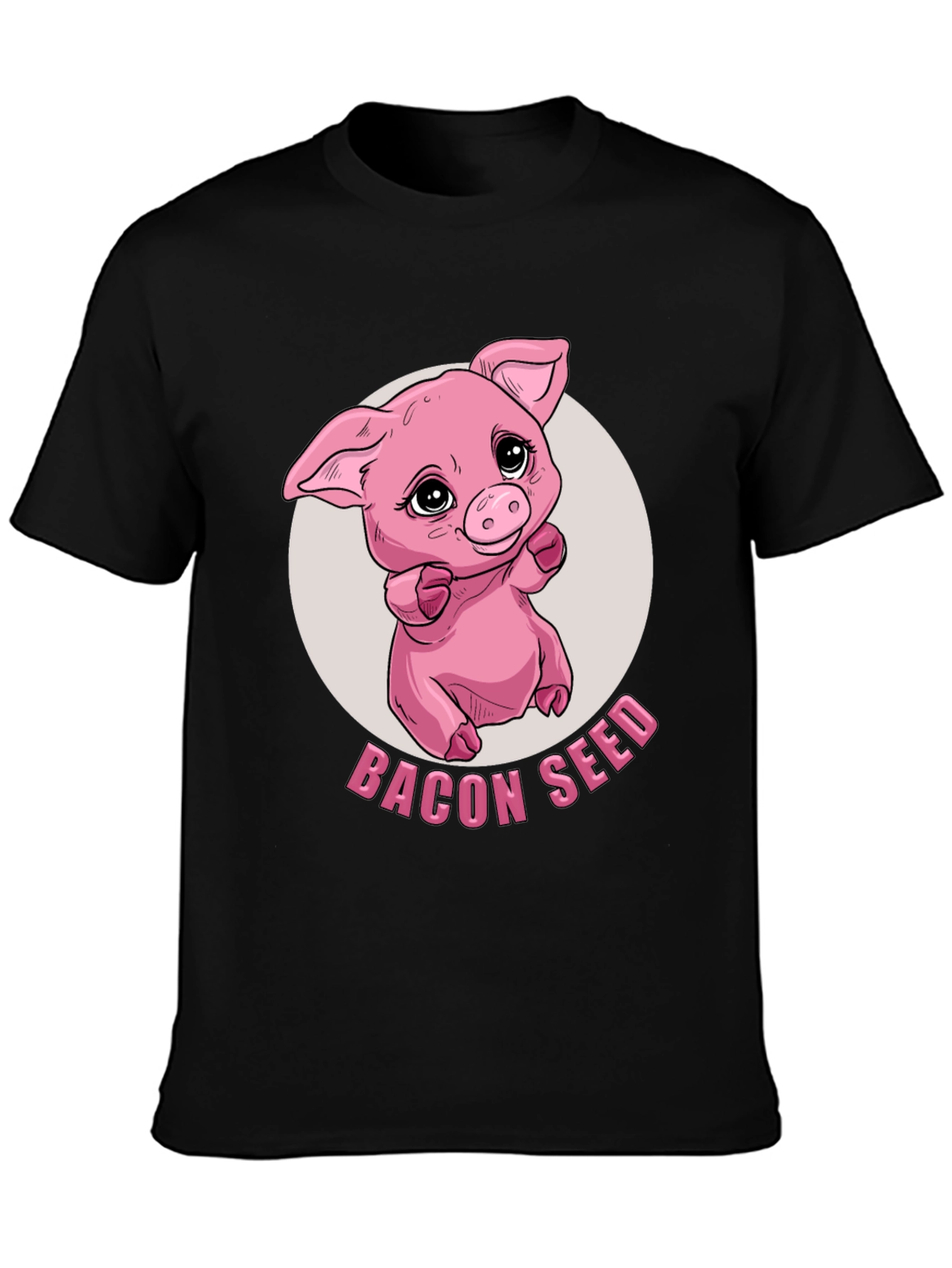 Bacon Seed Pig Graphic Tee - Black
