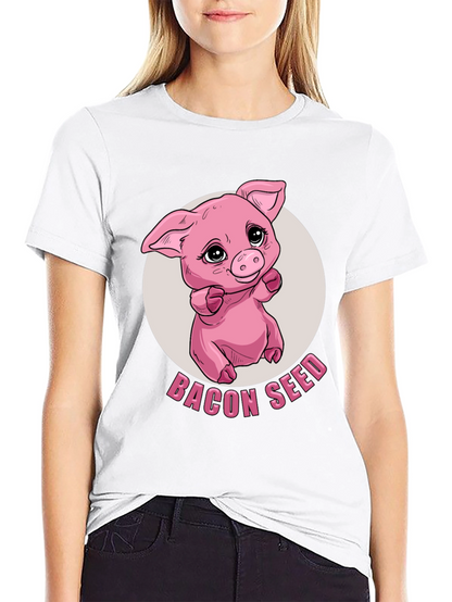Bacon Seed Pig Graphic Tee - Black
