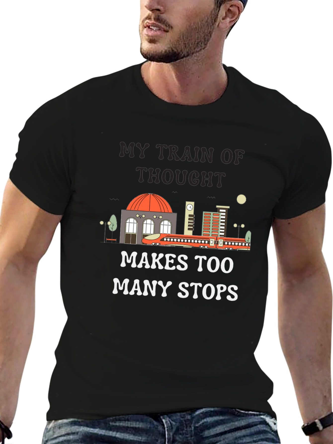 My Train of Thought T-Shirt Funny Tee